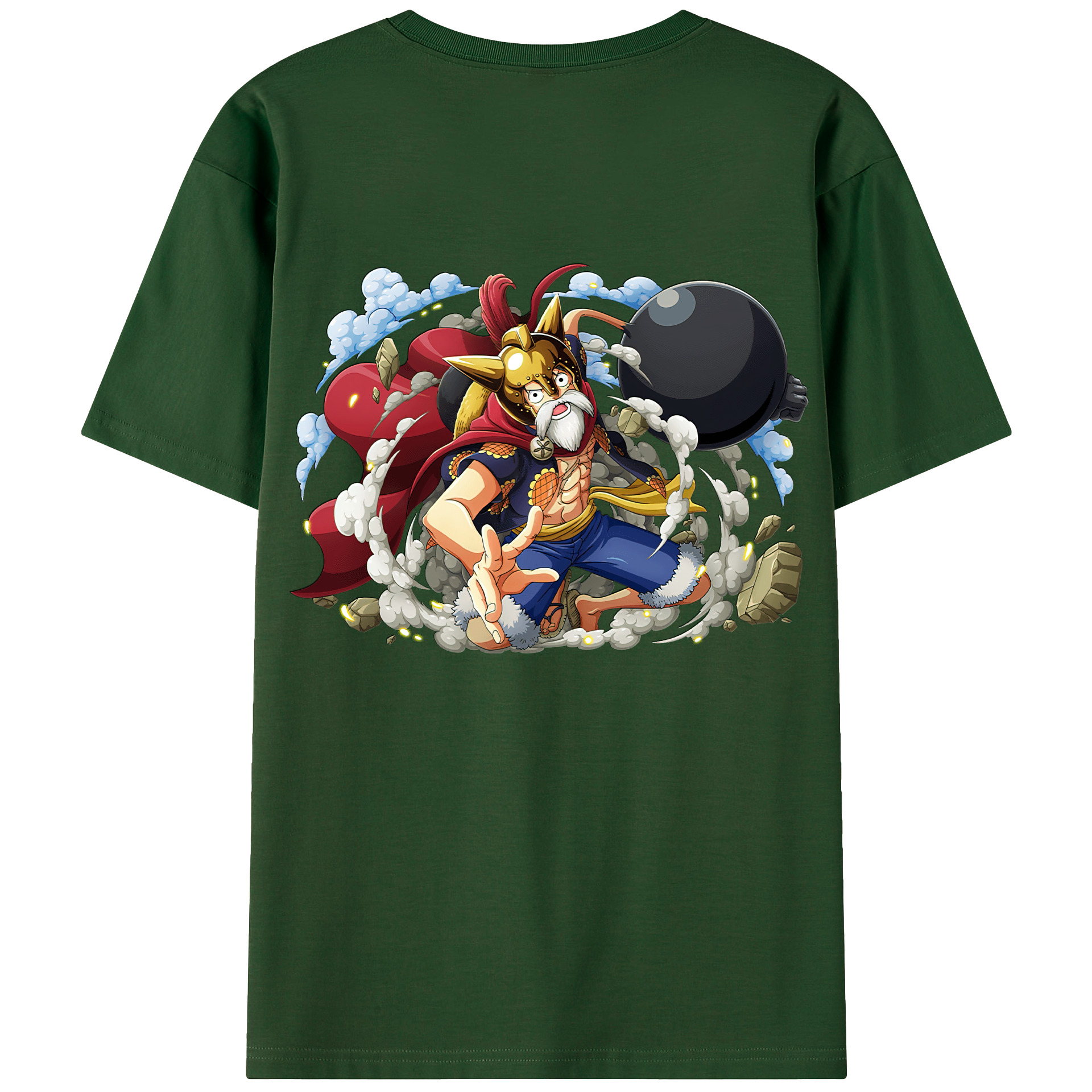 ワンピース モンキー・D・ルフィ ONE PIECE Monkey D. Luffy 綿100％半袖Tシャツ（背面プリント）